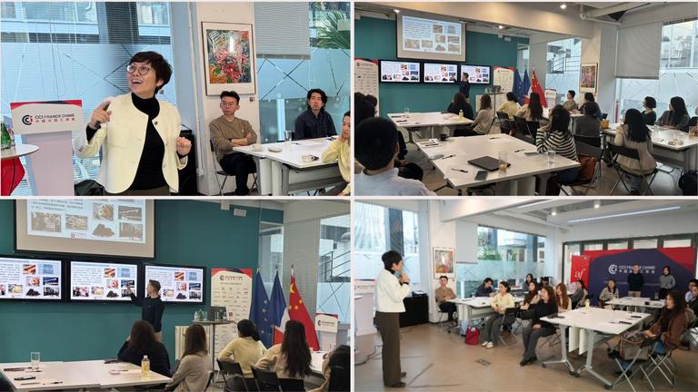 Photos from the CCI France Chine French language proficiency workshop with Alliance Française in Beijing on February 4, 2026.