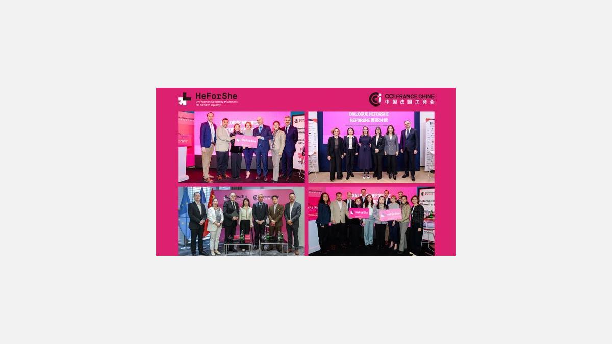 Group photo of speakers and organizers at the HeForShe Dialogue 2026.