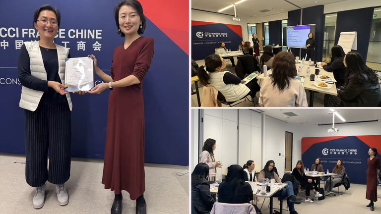 Photos from the CCI France Chine Mental Health First Aid training with AWB in Shanghai on January 14, 2026.