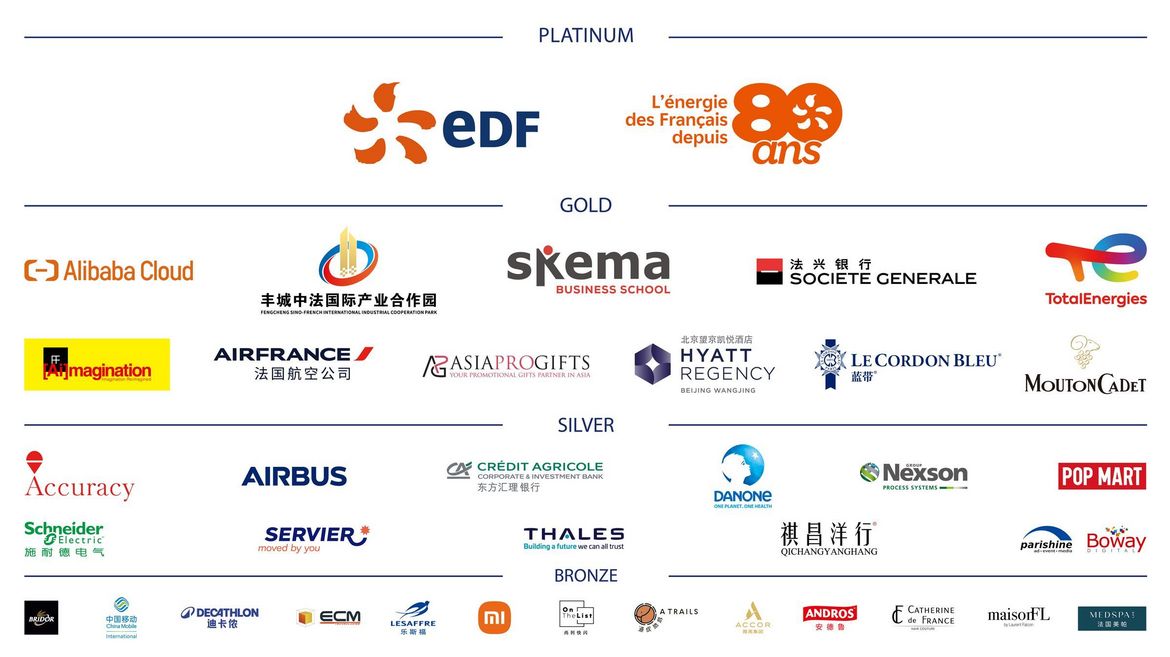 Board with Beijing GALA 2026 logos sponsors