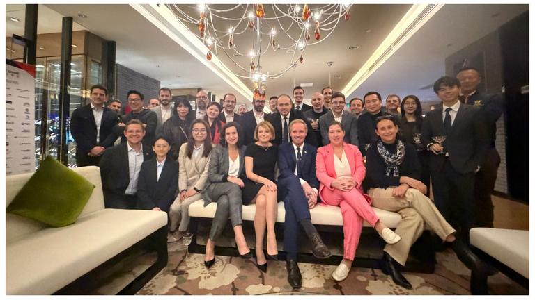 Group photo of attendees at the CCI France Chine Guangzhou Managers' Dinner at Sofitel Guangzhou Sunrich on March 10, 2026.