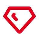 Icon representing a diamond or premium service.