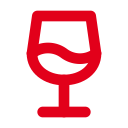 Icon of a full drinking glass.