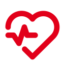 Icon of a medical heartbeat line.