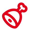 Icon representing the food and meat industry.