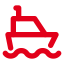 Icon of a maritime cargo ship.