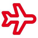 Icon of a commercial airplane.